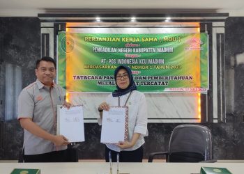 Perjanjian Kerjasama (MoU) dengan PT Pos Indonesia KCU Madiun