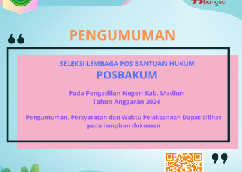 Pendaftaran Lembaga Pos Bantuan Hukum (POSBAKUM) Tahun 2024