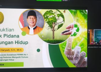 Sosialisasi Pedoman Mengadili Perkara Lingkungan Hidup PERMA No. 1 Tahun 2023 di Indonesia Bagian Barat