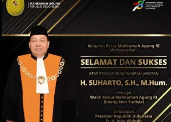 PELANTIKAN WAKIL KETUA MAHKAMAH AGUNG BIDANG NON-YUDISIAL H. SUHARTO,SH.,MHum