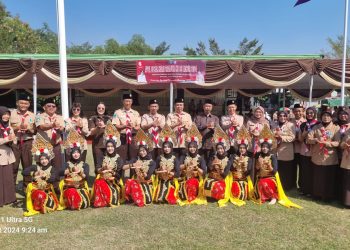 Apel Besar HUT Pramuka ke-63 di Lapangan Mojopurno Wungu Berlangsung Khidmat