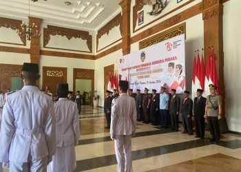 Pengukuhan Paskibraka Kabupaten Madiun: Semangat Patriotisme di Pendopo Ronggo Jumeno