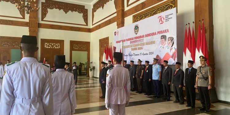 Pengukuhan Paskibraka Kabupaten Madiun: Semangat Patriotisme di Pendopo Ronggo Jumeno