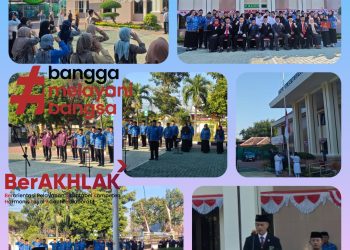Upacara HUT ke-79 Republik Indonesia di Pengadilan Negeri Kabupaten Madiun