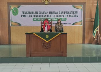 Pengambilan Sumpah Jabatan dan Pelantikan Panitera Pengadilan Negeri Kabupaten Madiun