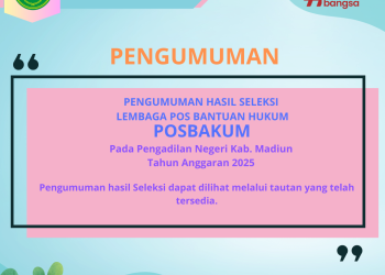 Pengumuman Pemenang Pengadaan Layanan Pos Bantuan Hukum (POSBAKUM) 2025