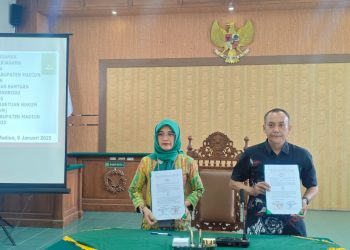 Penandatanganan Kerjasama Layanan Pos Bantuan Hukum antara Pengadilan Negeri Kabupaten Madiun dan IAIN Ponorogo