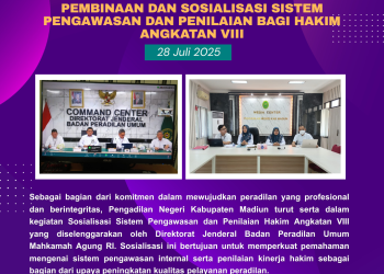 Pembinaan dan Sosialisasi Sistem Pengawasan dan Penilaian bagi Hakim Angkatan VIII