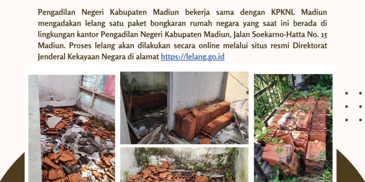 Pengadilan Negeri Kabupaten Madiun Gelar Lelang Melalui KPKNL Madiun