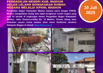 Pengadilan Negeri Kabupaten Madiun Gelar Lelang Melalui KPKNL Madiun