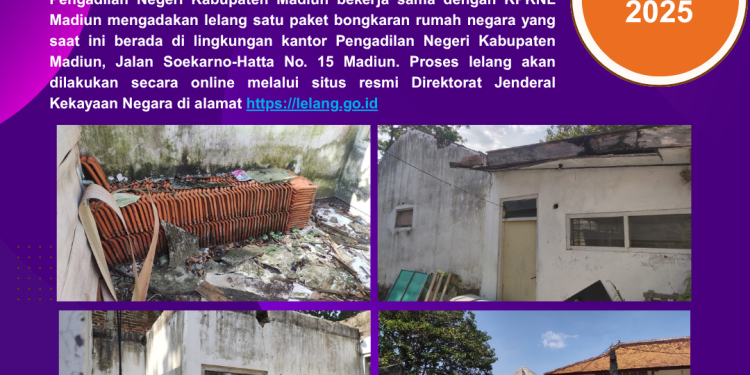 Pengadilan Negeri Kabupaten Madiun Gelar Lelang Melalui KPKNL Madiun