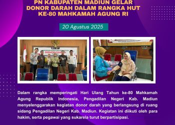 Donor Darah dalam Rangka HUT ke-80 Mahkamah Agung Republik Indonesia