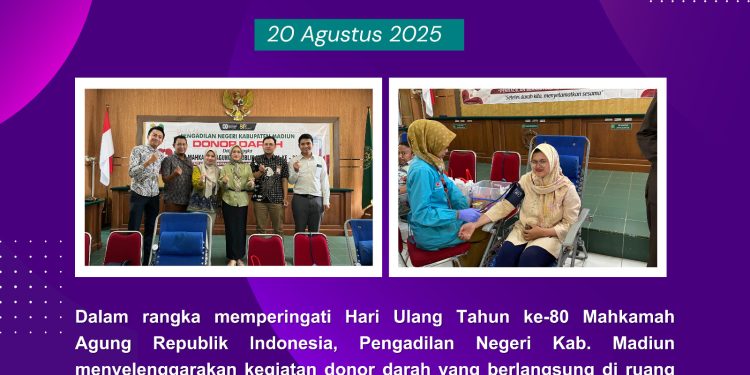 Donor Darah dalam Rangka HUT ke-80 Mahkamah Agung Republik Indonesia