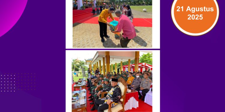 Penutupan TMMD di Alun-Alun Reksogati Kabupaten Madiun