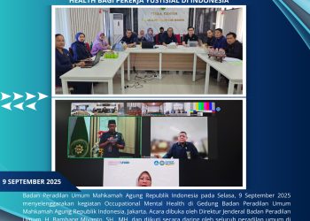 PERISAI BADILUM ke 9 dengan tema Occupational Mental Health bagi Pekerja Yustisial di Indonesia