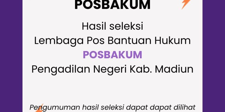 Pengumuman Pemenang Pengadaan Layanan Pos Bantuan Hukum (POSBAKUM) 2026
