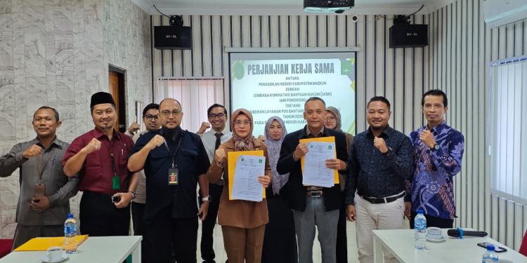 Pengadilan Negeri Kabupaten Madiun Jalin Kerja Sama (MOu) dengan Pos Bantuan Hukum dengan LBH IAIN Ponorogo Tahun 2026