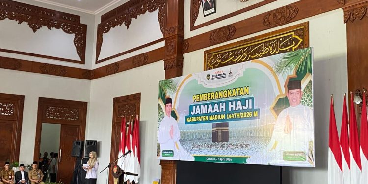 Waka PN Kabupaten Madiun Hadiri Pemberangkatan Jamaah Haji Tahun 1447 H/2026 M